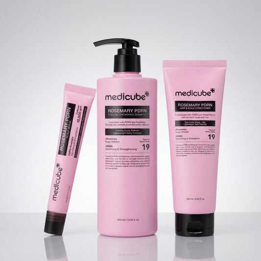 Medicube Rosemary PDRN Set Soin Cuir Chevelu à Pointes | 3 Produits Essentiels | Soin Capillaire Coréen