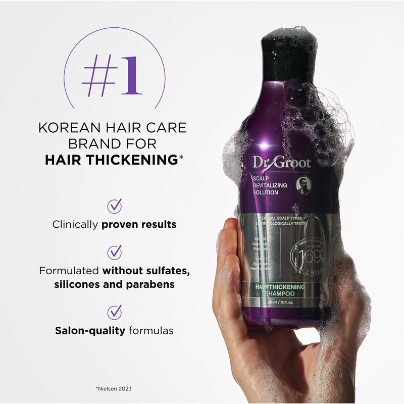Dr.Groot Set Complet Anti-Chute de Cheveux, Solution Revitalisante du Cuir Chevelu, Épaississant Capillaire, Biotine