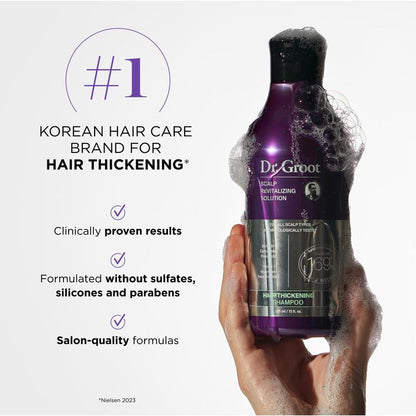 Dr.Groot Set Complet Anti-Chute de Cheveux, Solution Revitalisante du Cuir Chevelu, Épaississant Capillaire, Biotine