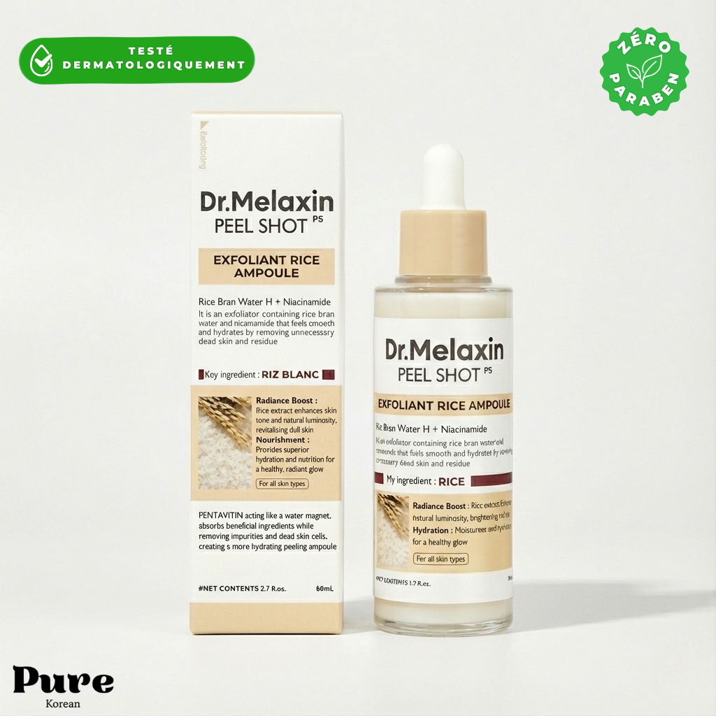 Dr Melaxin™ - Duo Peau Nette au Riz – Exfoliant Anti-Points Noirs & Pores