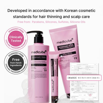 Medicube Rosemary PDRN Set Soin Cuir Chevelu à Pointes | 3 Produits Essentiels | Soin Capillaire Coréen