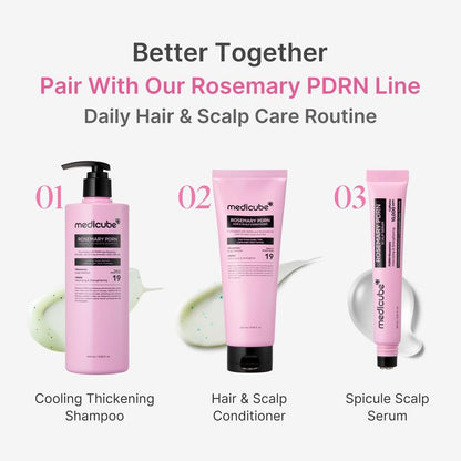 Medicube Rosemary PDRN Set Soin Cuir Chevelu à Pointes | 3 Produits Essentiels | Soin Capillaire Coréen