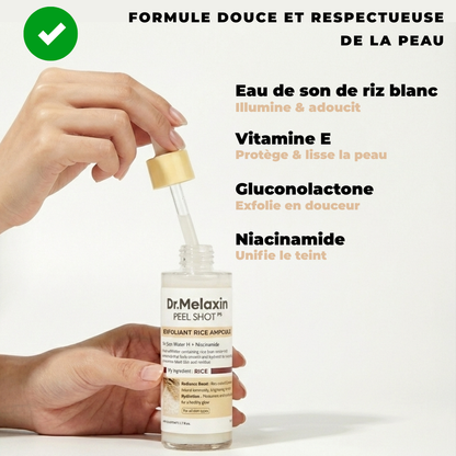Dr Melaxin™ - Duo Peau Nette au Riz – Exfoliant Anti-Points Noirs & Pores