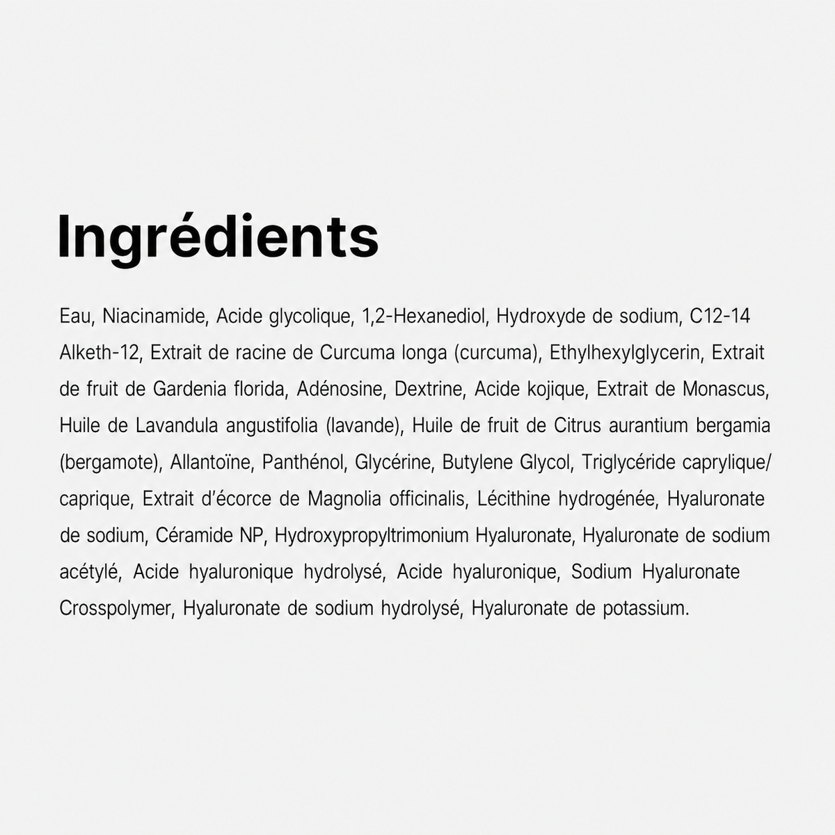 Tonique Uniformisant Glass Skin – Acide Kojique, Niacinamide & Glycolique