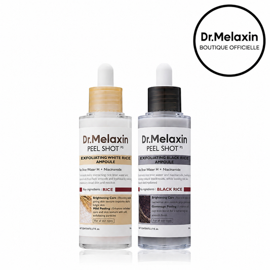Dr Melaxin™ - Duo Peau Nette au Riz – Exfoliant Anti-Points Noirs & Pores