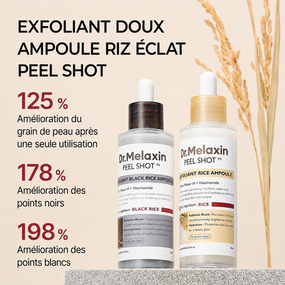Dr Melaxin™ - Duo Peau Nette au Riz – Exfoliant Anti-Points Noirs & Pores