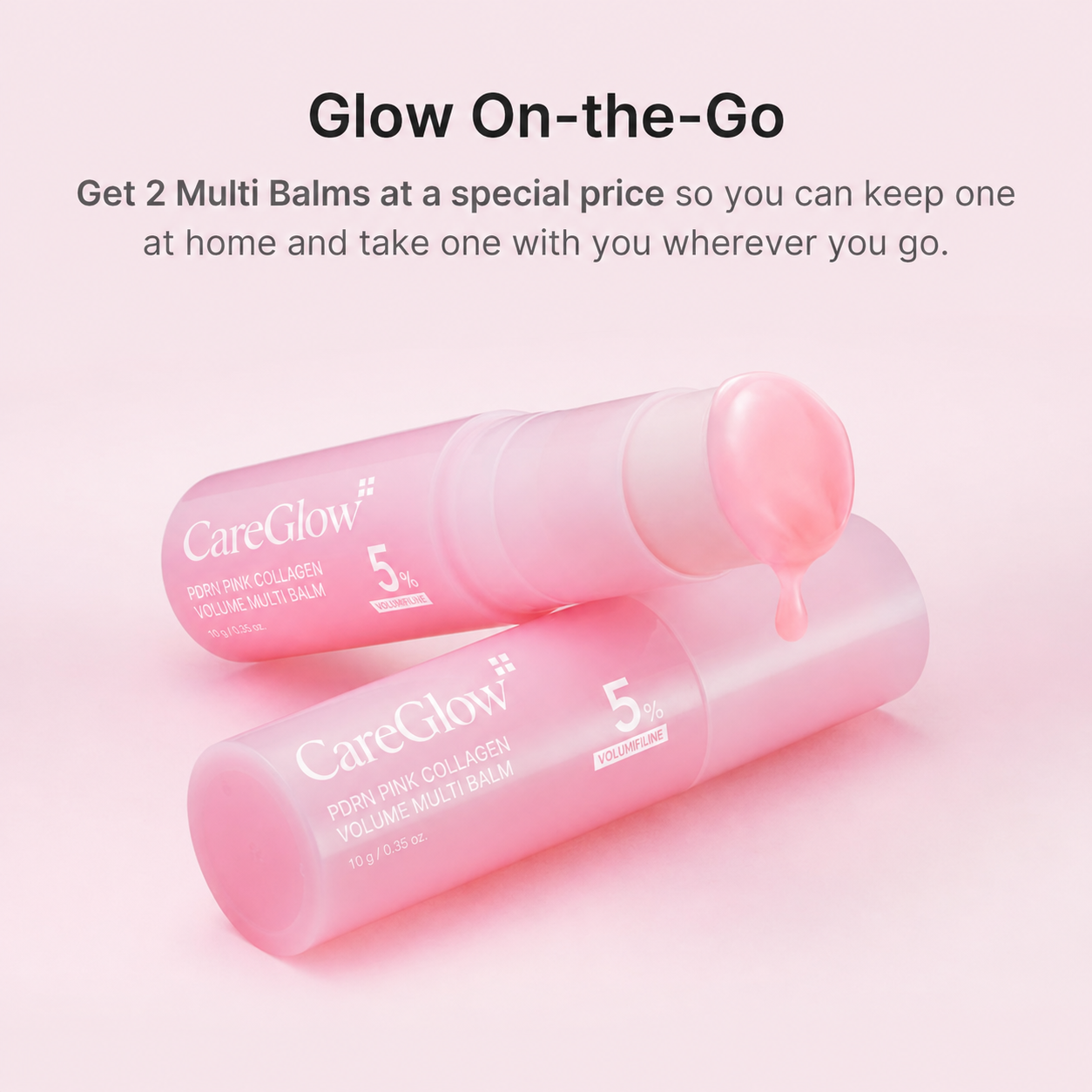 GlowRoutine® - Baume Multi-Usage Rose au Collagène et PDRN Coréen