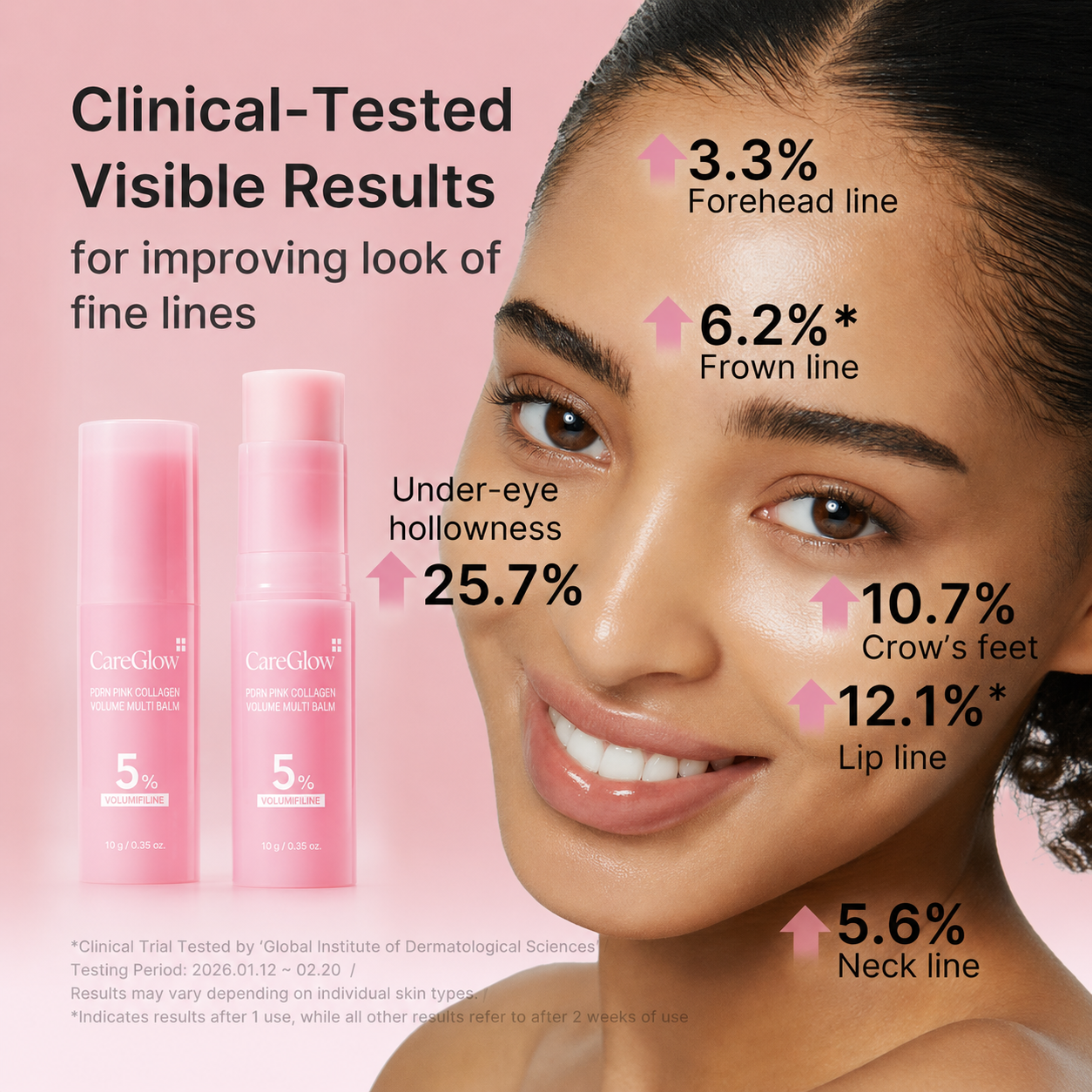 GlowRoutine® - Baume Multi-Usage Rose au Collagène et PDRN Coréen