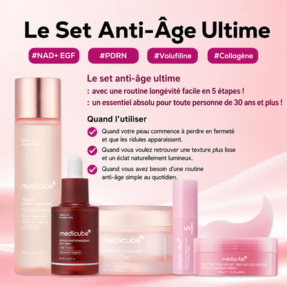 Pack "Garder Mon Vrai Âge" | Routine Anti-Âge Longévité en 5 Étapes