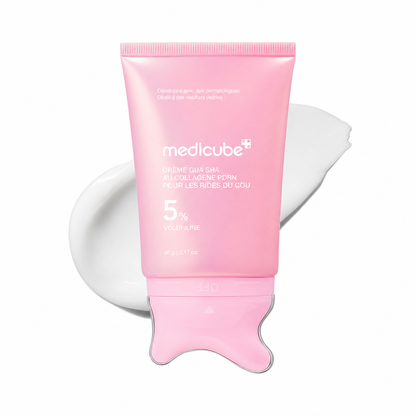 Duo Instantané anti-rides Crème et Masseur - Gua Sha au Collagène PDRN