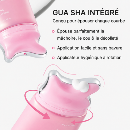 Duo Instantané anti-rides Crème et Masseur - Gua Sha au Collagène PDRN