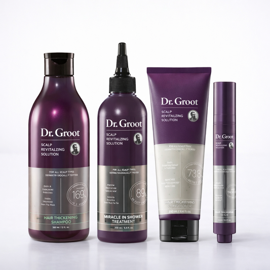 Dr.Groot Set Complet Anti-Chute de Cheveux, Solution Revitalisante du Cuir Chevelu, Épaississant Capillaire, Biotine